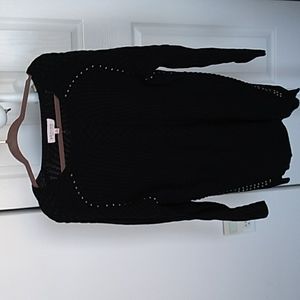 Black studded sweater.  3x